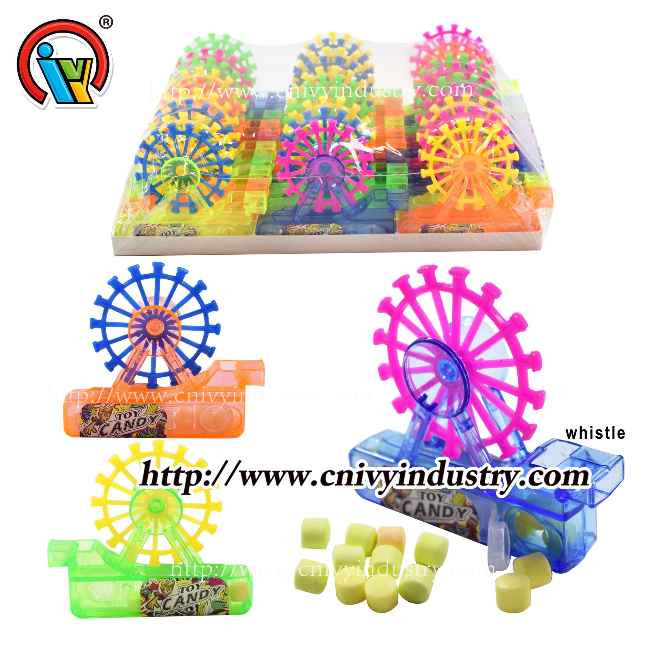 China Ferris whell whistle toy candy for kids