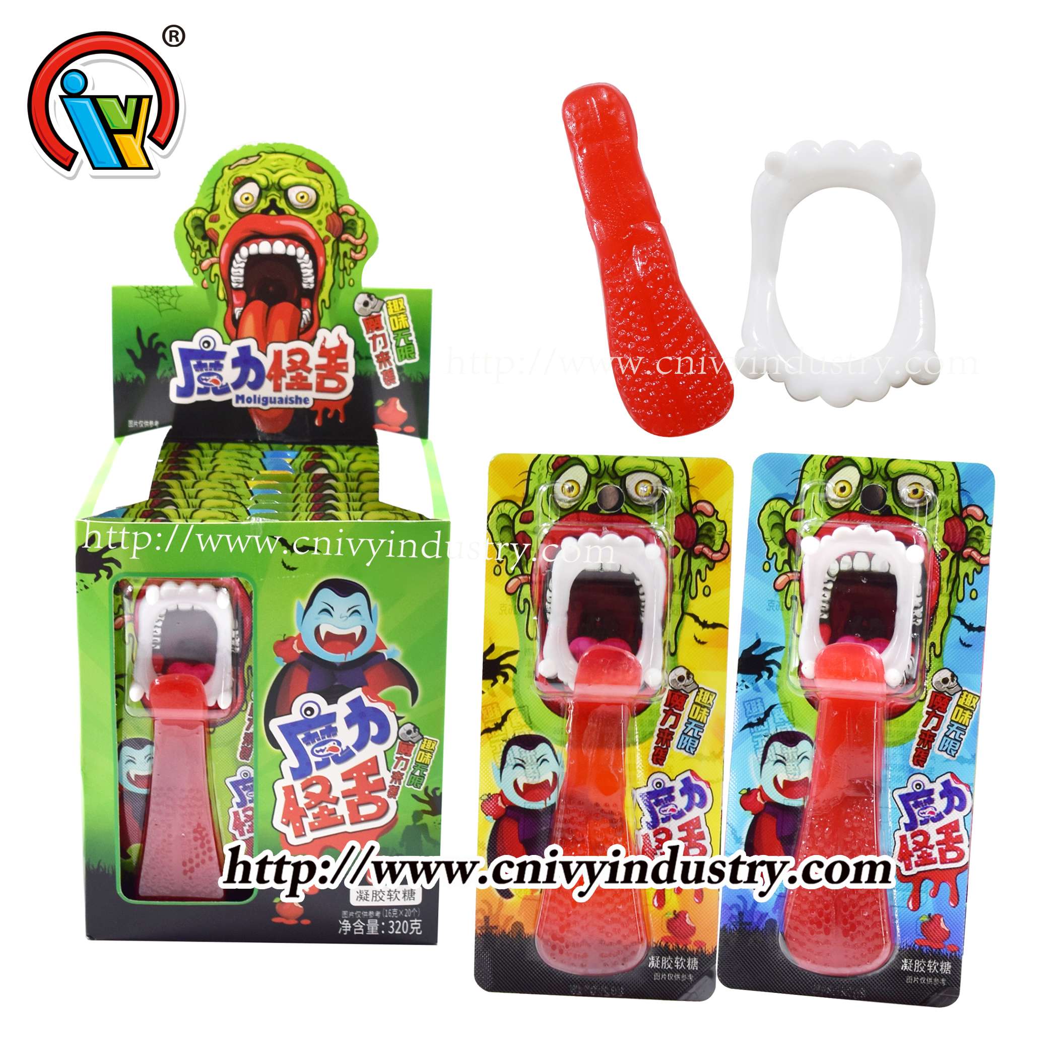 Halloween gummy jelly candy gummy tongue candy wholesale