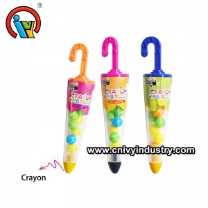새로운 도착 우산 모양 색깔 크레용 장난감 캔디 판매